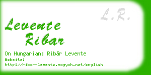 levente ribar business card
